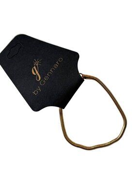 G by Gennaro Gold-Tone Snake Chain Bracelet, Minimalist Slinky Fluid Link-7 in